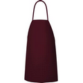 F5 Burgundy Everyday Cover Up Bib Apron w/ No Pockets (33"x29")